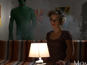 mom lonely housewife gets deep probe from alien on halloween