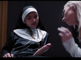 nuns have unholy fuck when one of them grows a huge dick
