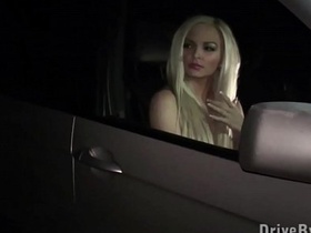 public car gang bang orgy through car window several strangers and a blonde girl