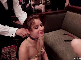 redhead slave anal fucking at party