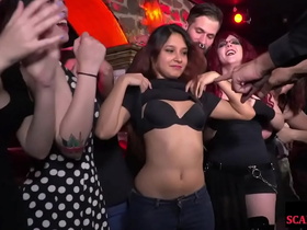 public sluts sucking cock in group before facial cumshot