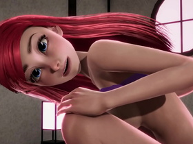 redheaded little mermaid ariel gets creampied by jasmine - disney porn